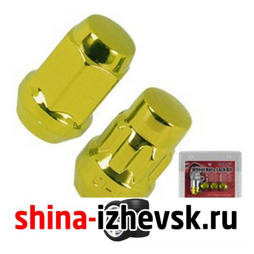 Гайка секретная  Anmax 12х1,5х35 Gold 16 гаек +4 секретки 19мм конус N0807L в Ижевске